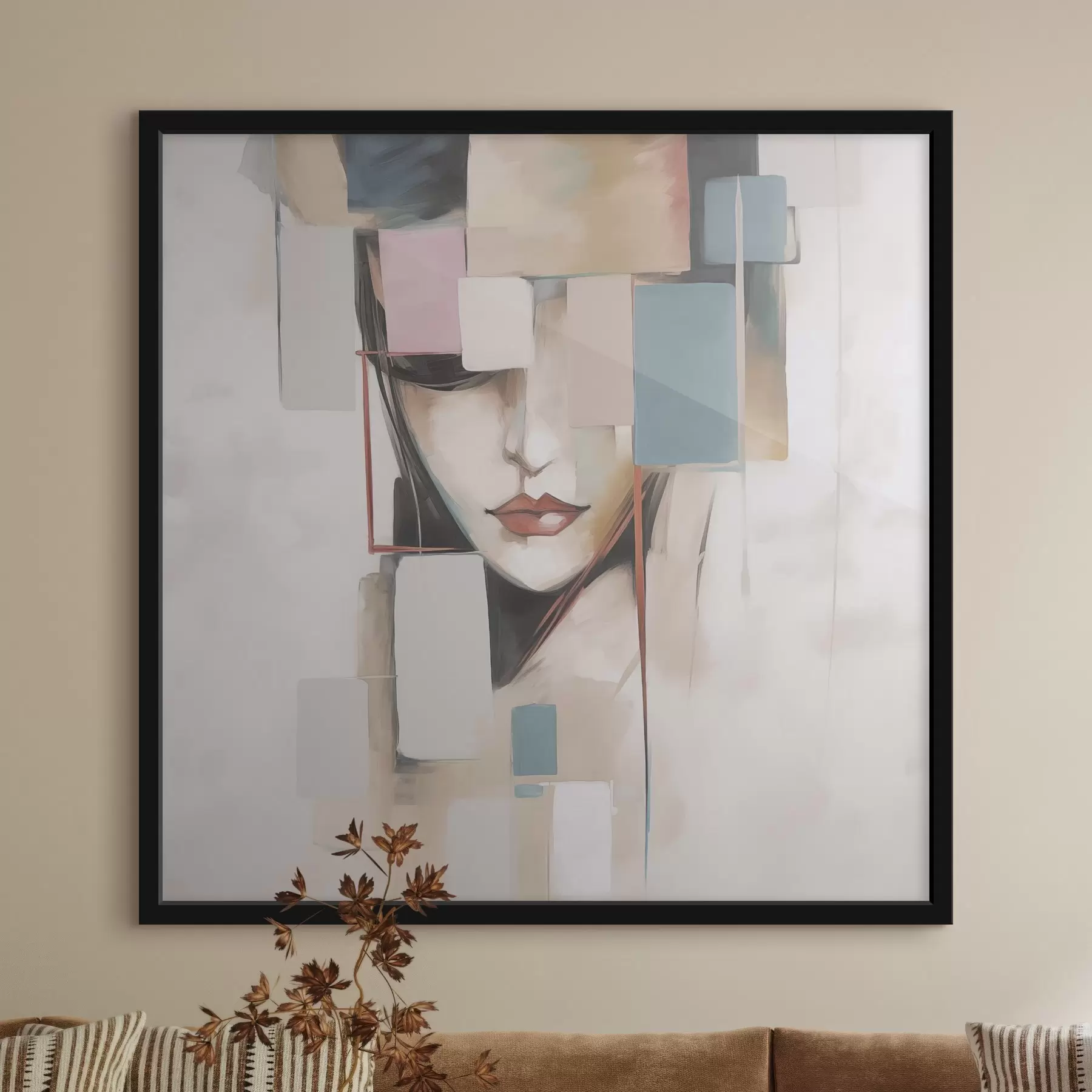 Papier peint photo Portrait abstrait imitation peinture f45920