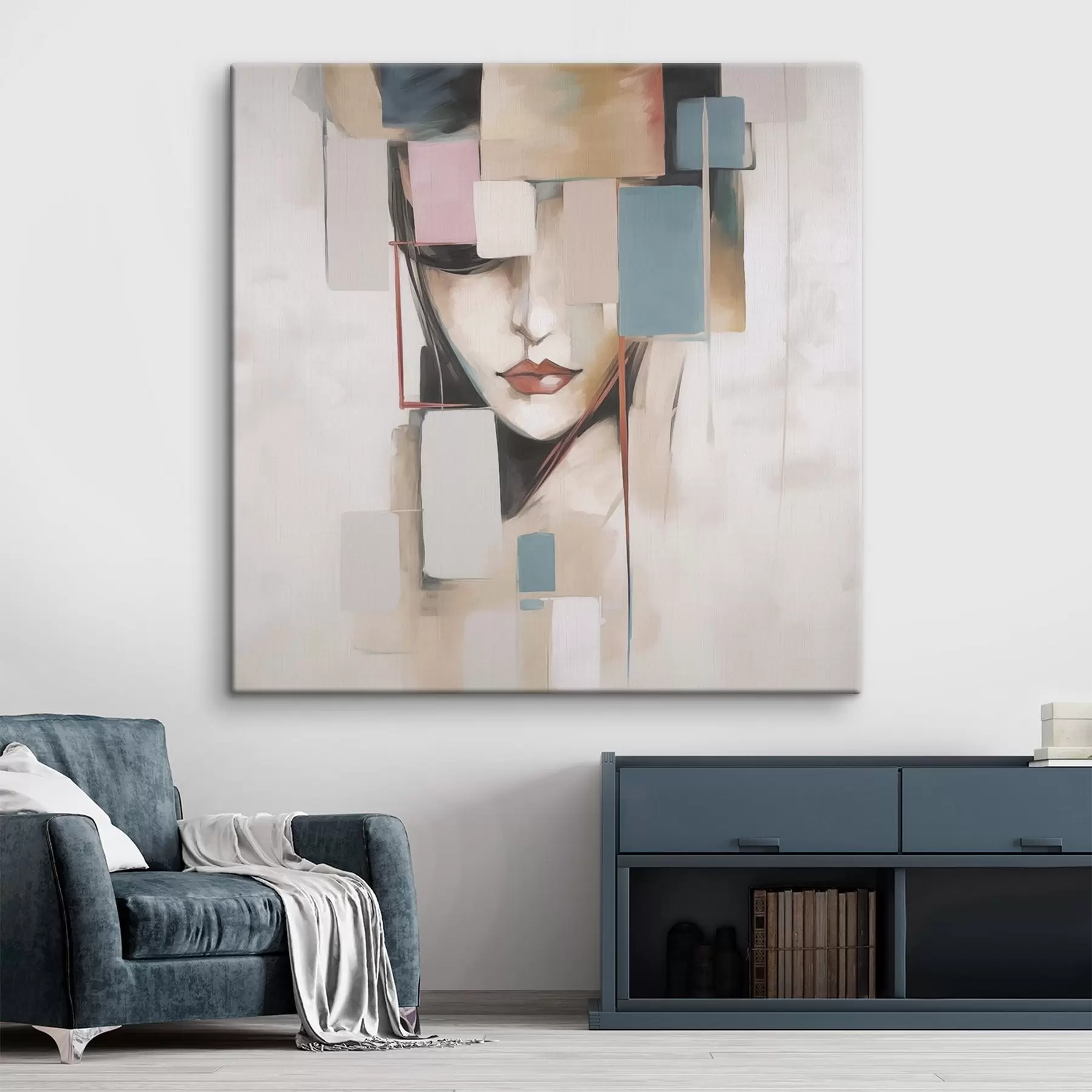  Schilderijen Abstract portret imitatie van schilderij s45920