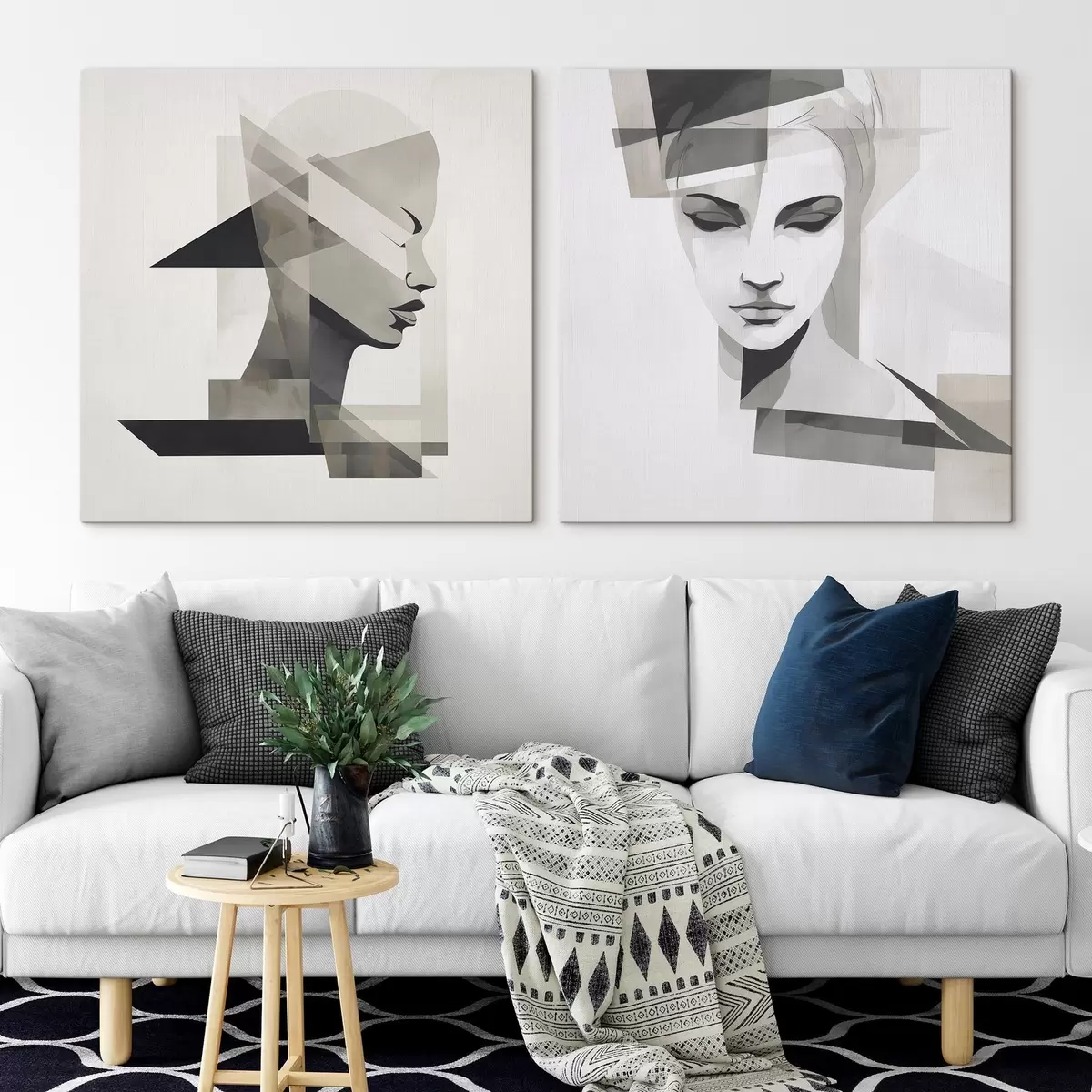  Peintures Portrait abstrait m00753