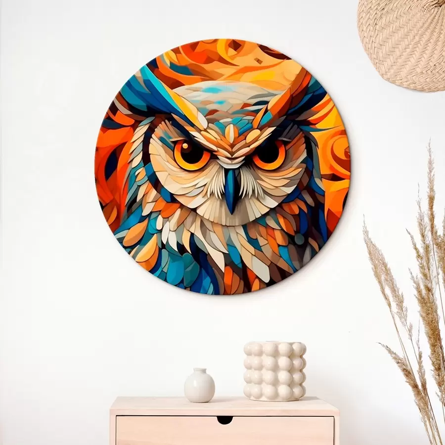  Peintures Hibou abstrait r45836