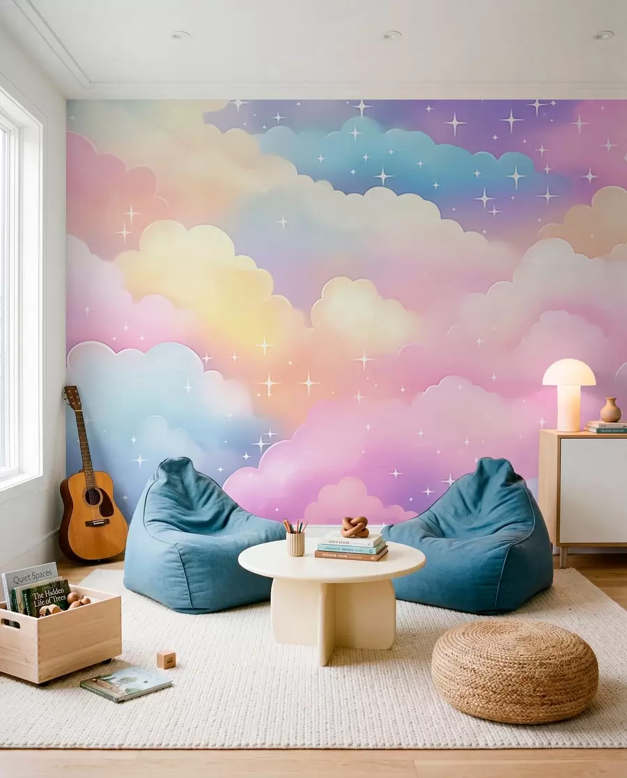 Fotobehang Hemel van suikerwolken w04585