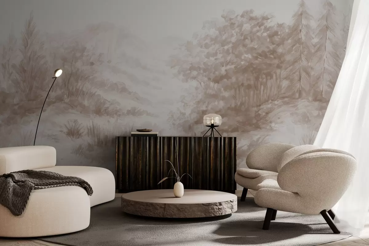 Papier peint photo Contours colorés w04572v1