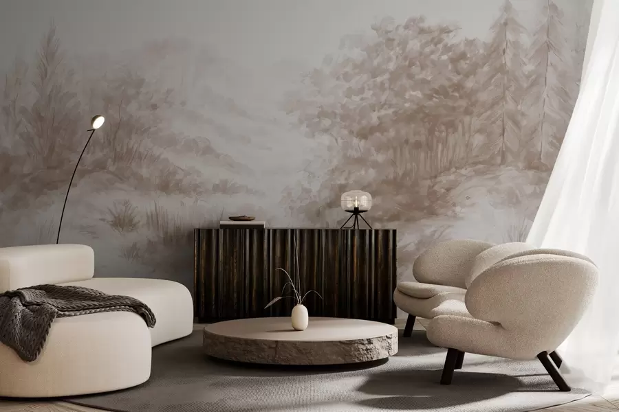 Fotobehang Kleurrijke contouren w04572v1