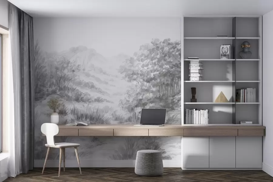 Fotobehang Kleurrijke contouren w04572v2