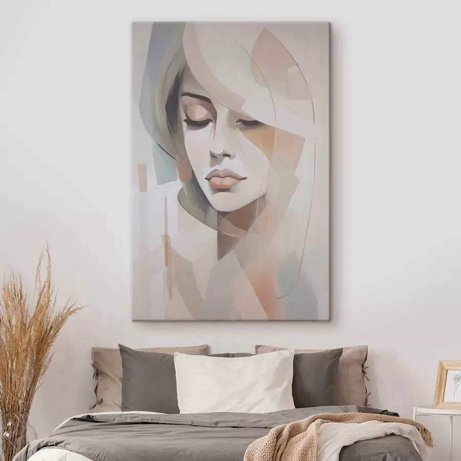  Peintures Portrait abstrait d'une jeune fille s45972