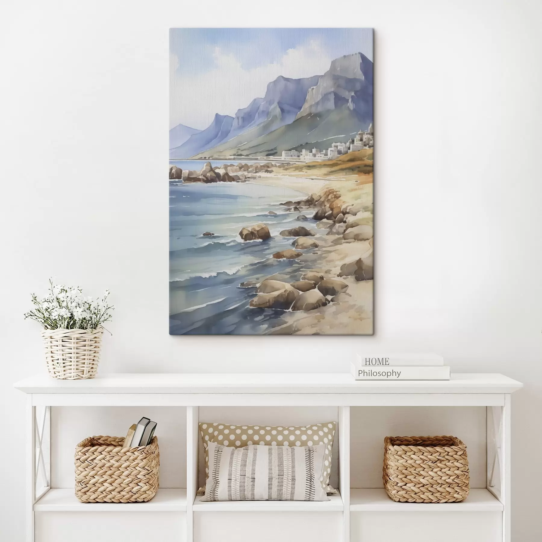  Peintures Imitation aquarelle de bord de mer s45978