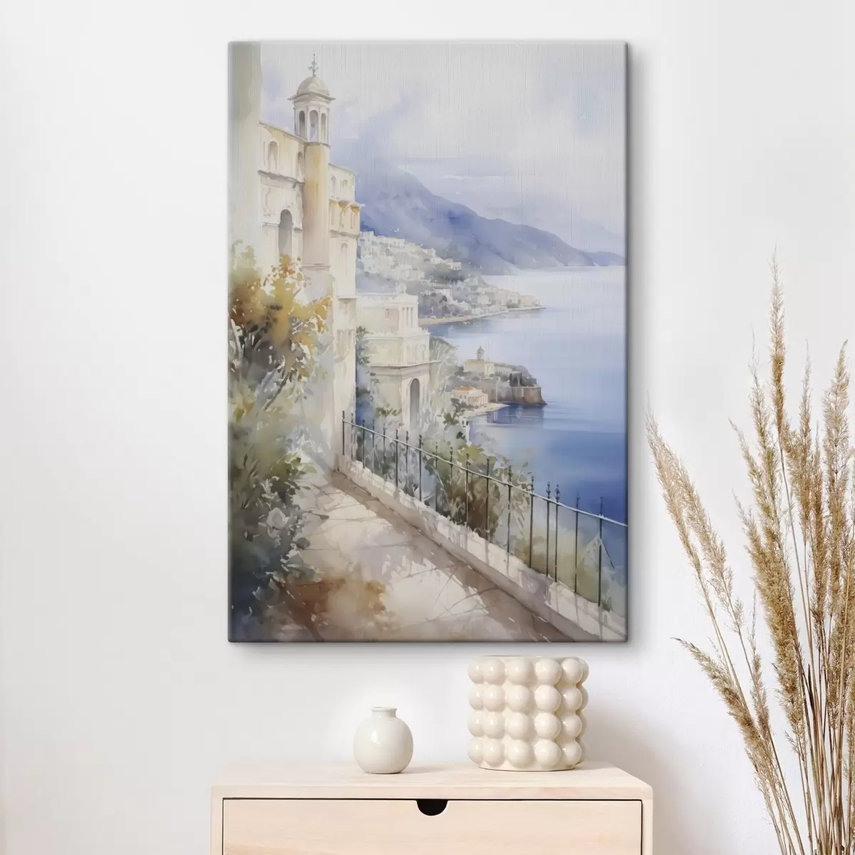  Peintures Baie près de la ville imitation aquarelle s45979