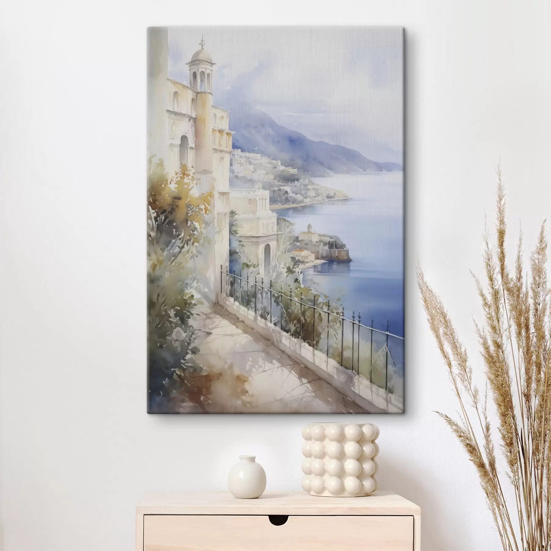  Schilderijen Baai nabij de stad imitatie van aquarel s45979