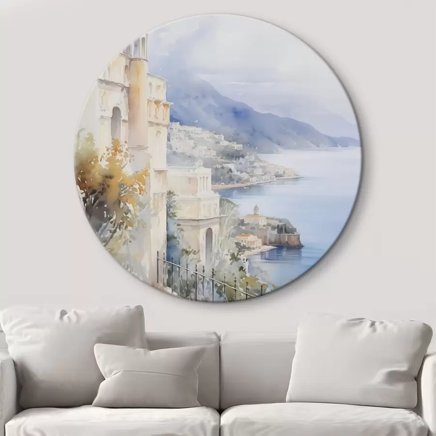  Schilderijen Baai nabij de stad imitatie van aquarel r45979