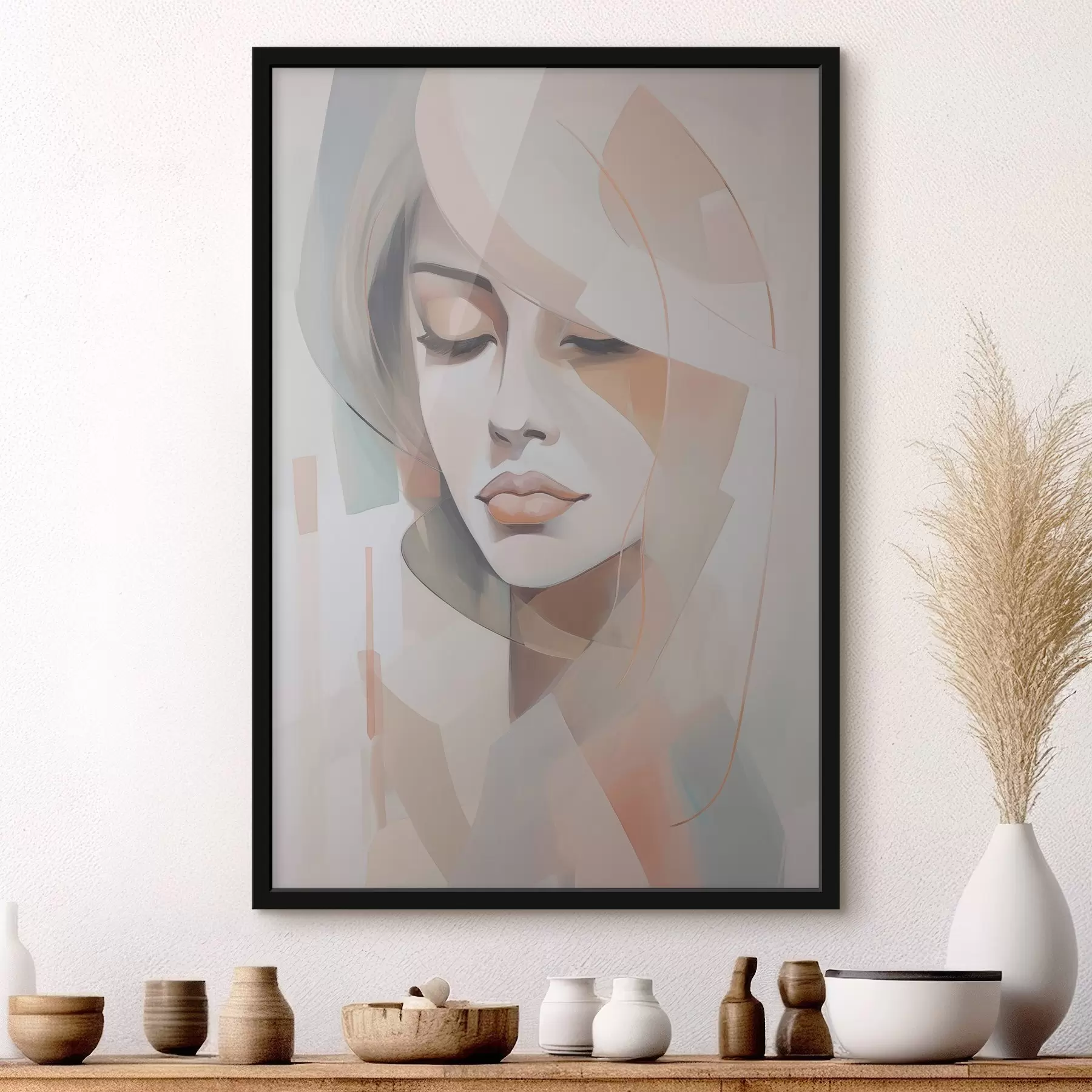 Fotobehang Abstract portret van een meisje f45972