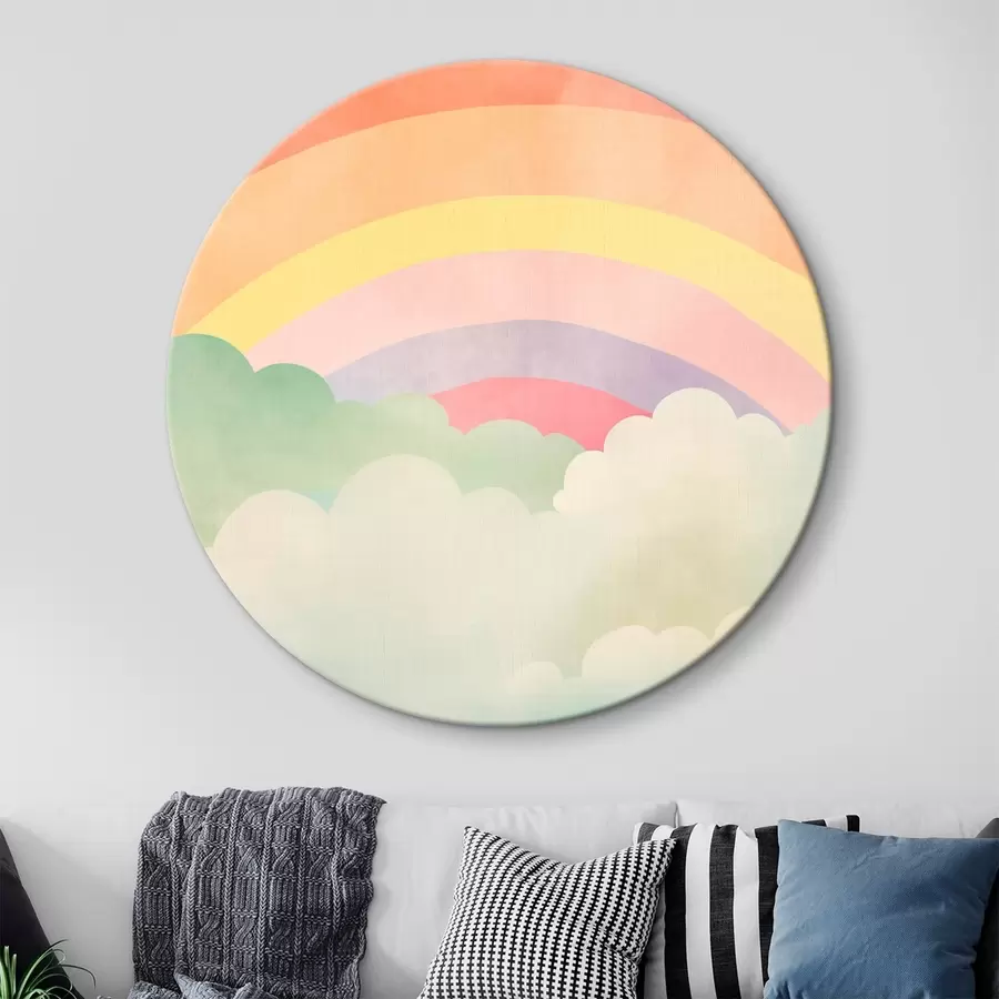  Schilderijen Regenboog boven de wolken r45958
