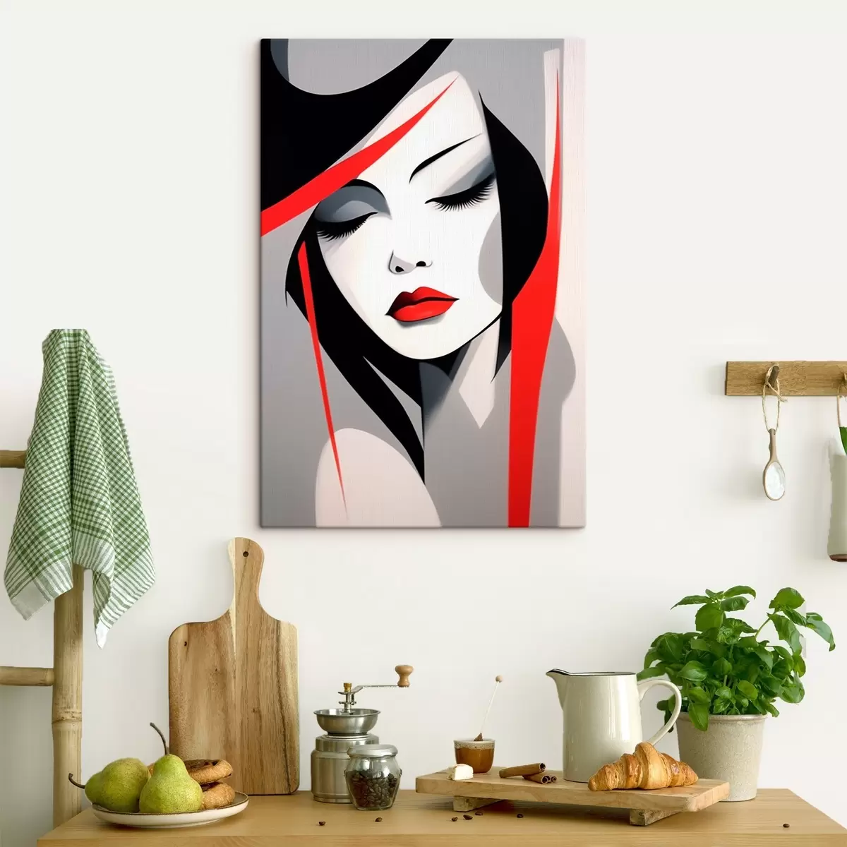  Peintures Portrait féminin abstrait s45964