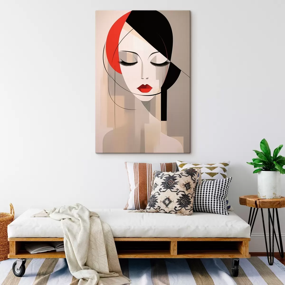  Peintures Portrait féminin abstrait s45965