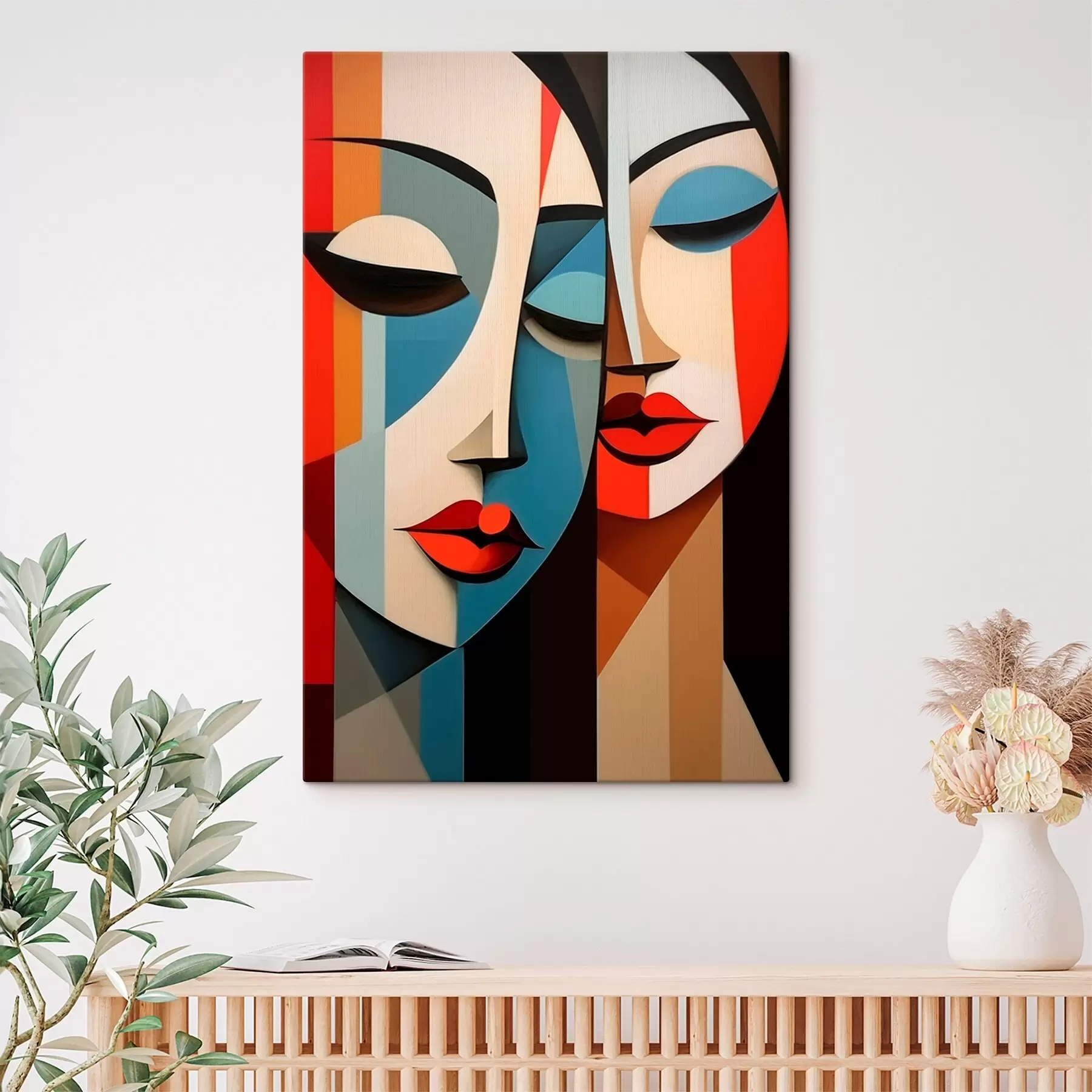  Schilderijen Geometrisch vrouwelijk portret s45966