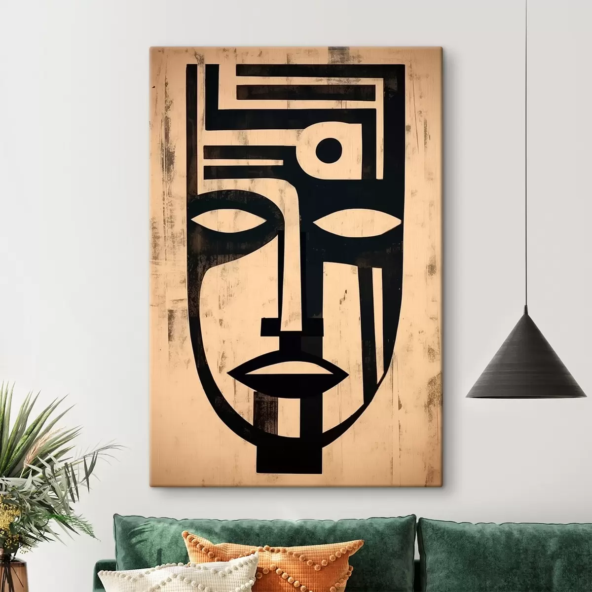  Peintures Visage abstrait géométrique s45970