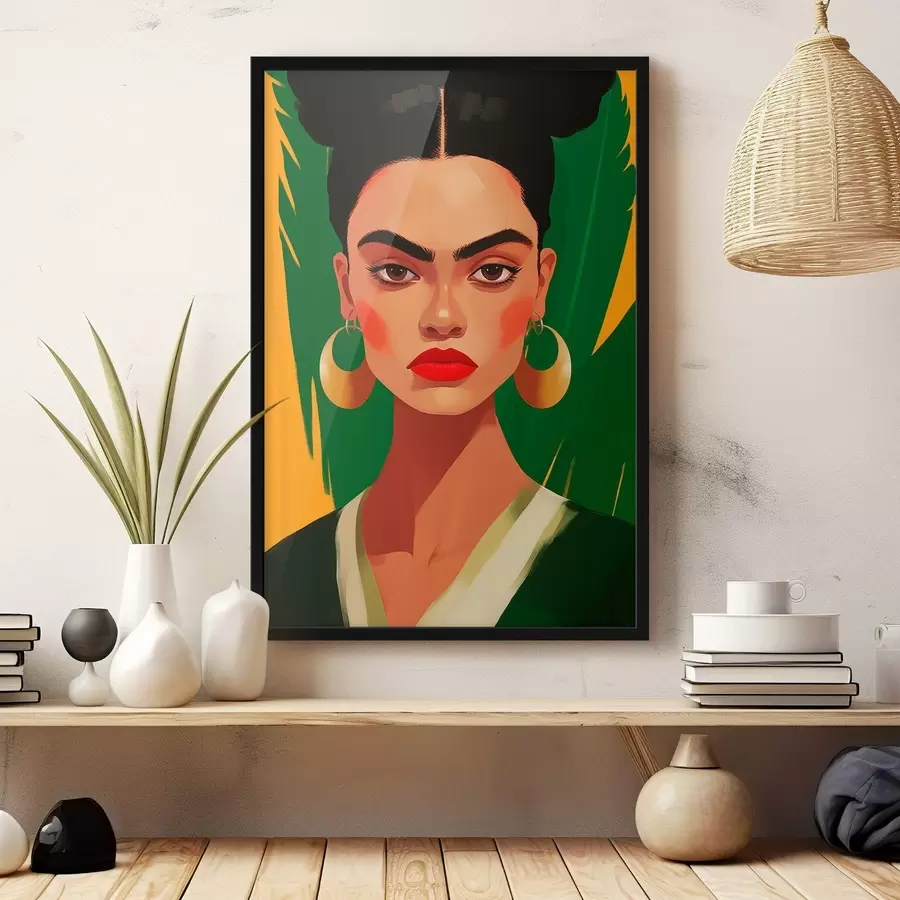 Fotobehang Vrouw met oorbellen f45953