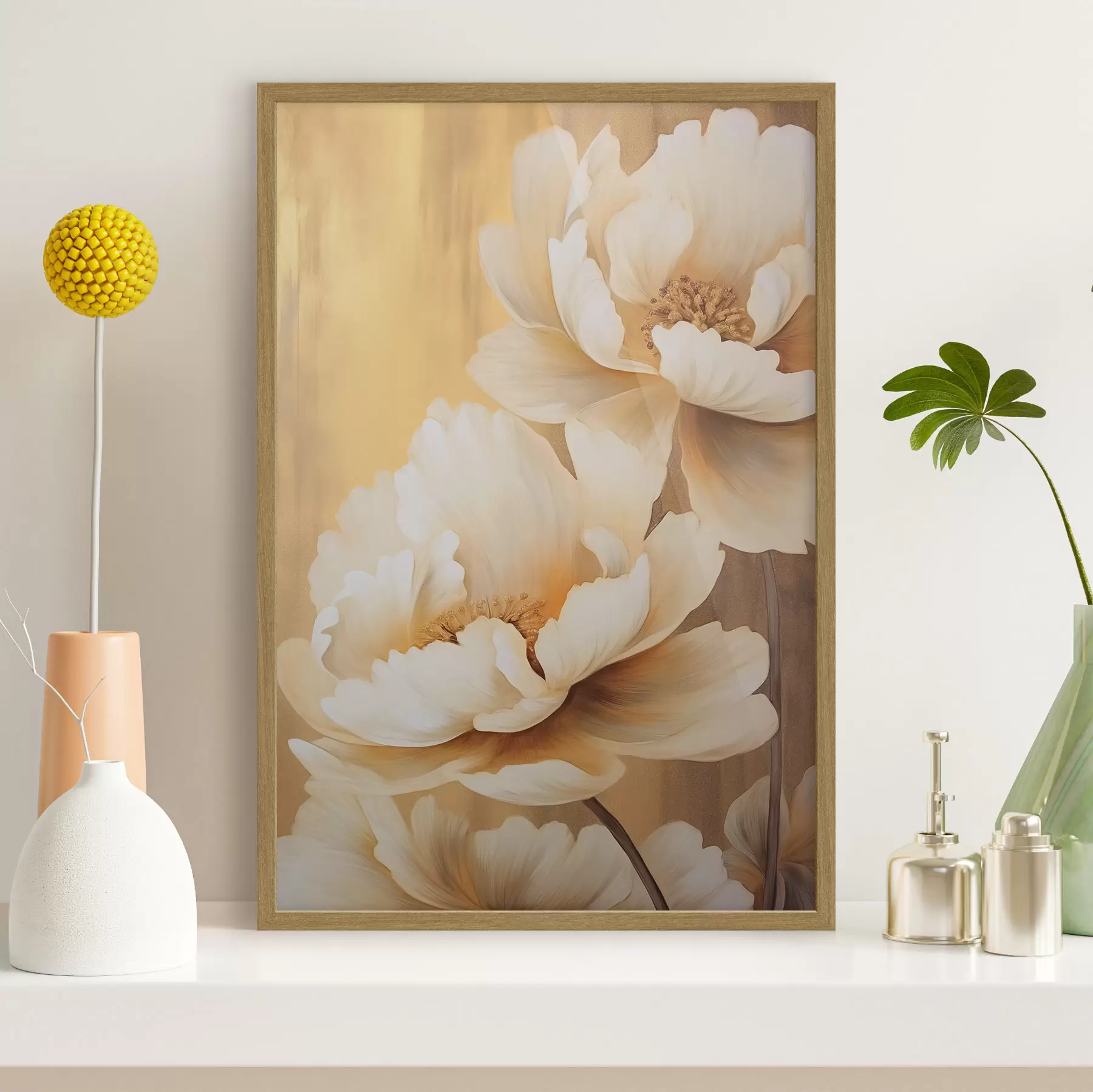 Papier peint photo Pivoines et toucher f45957