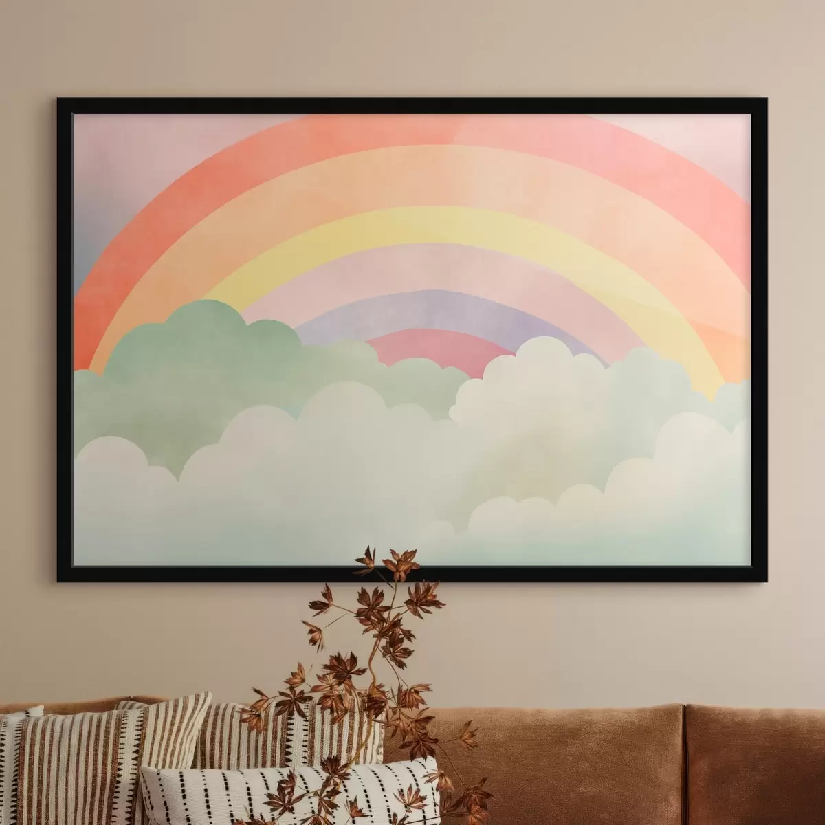 Affiche Arc-en-ciel au-dessus des nuages f45958