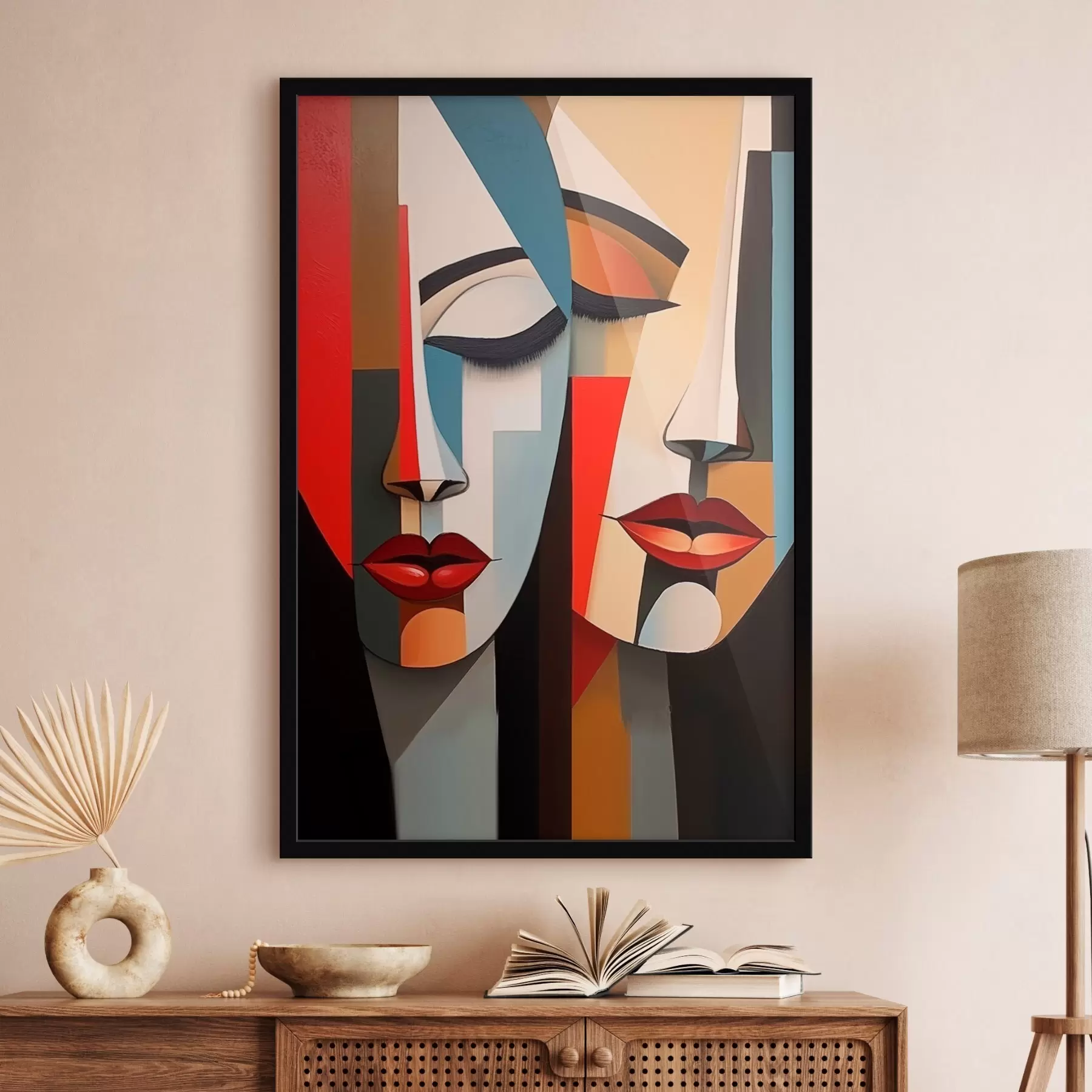 Fotobehang Abstracte vrouwelijke gezichten f45967