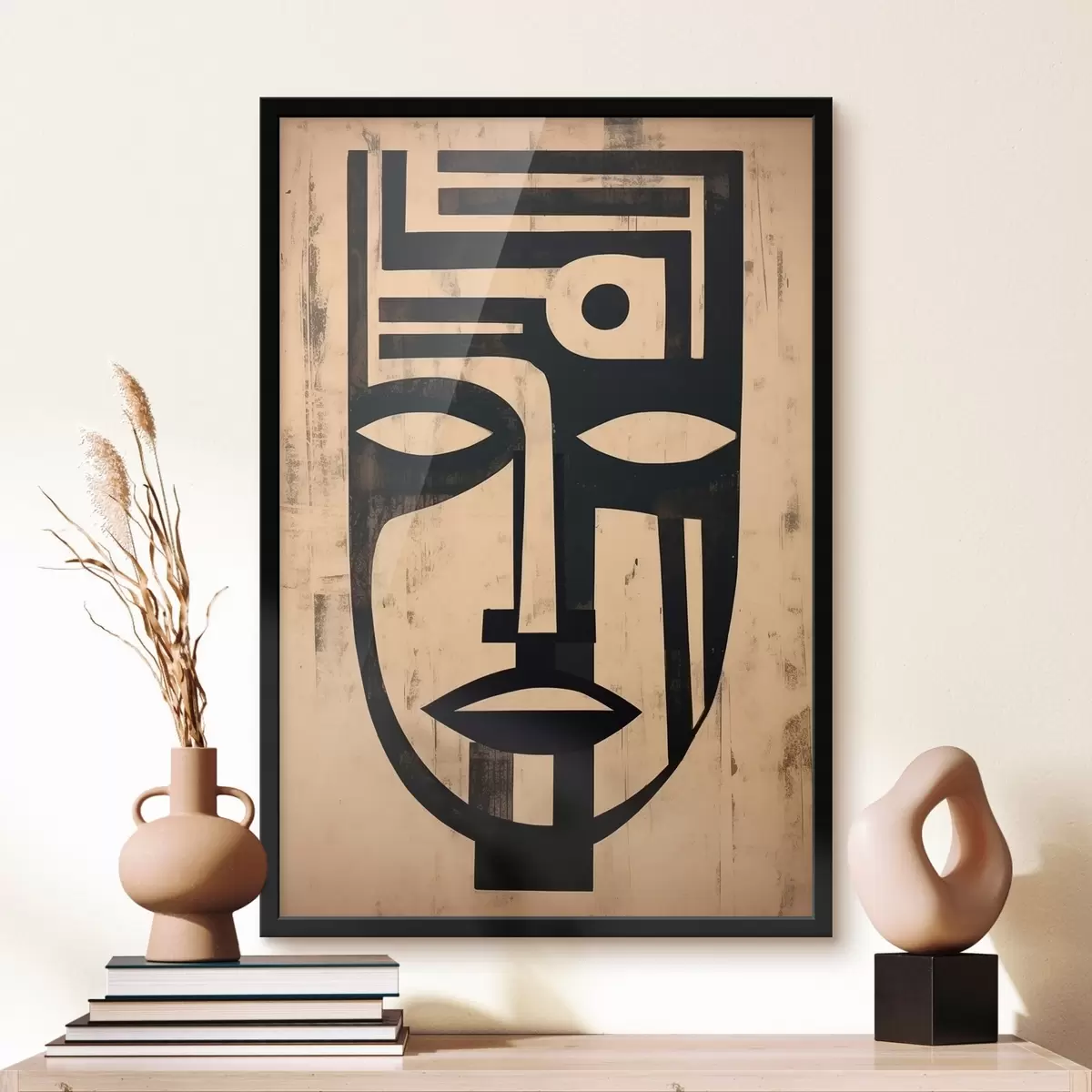 Affiche Visage abstrait géométrique f45970