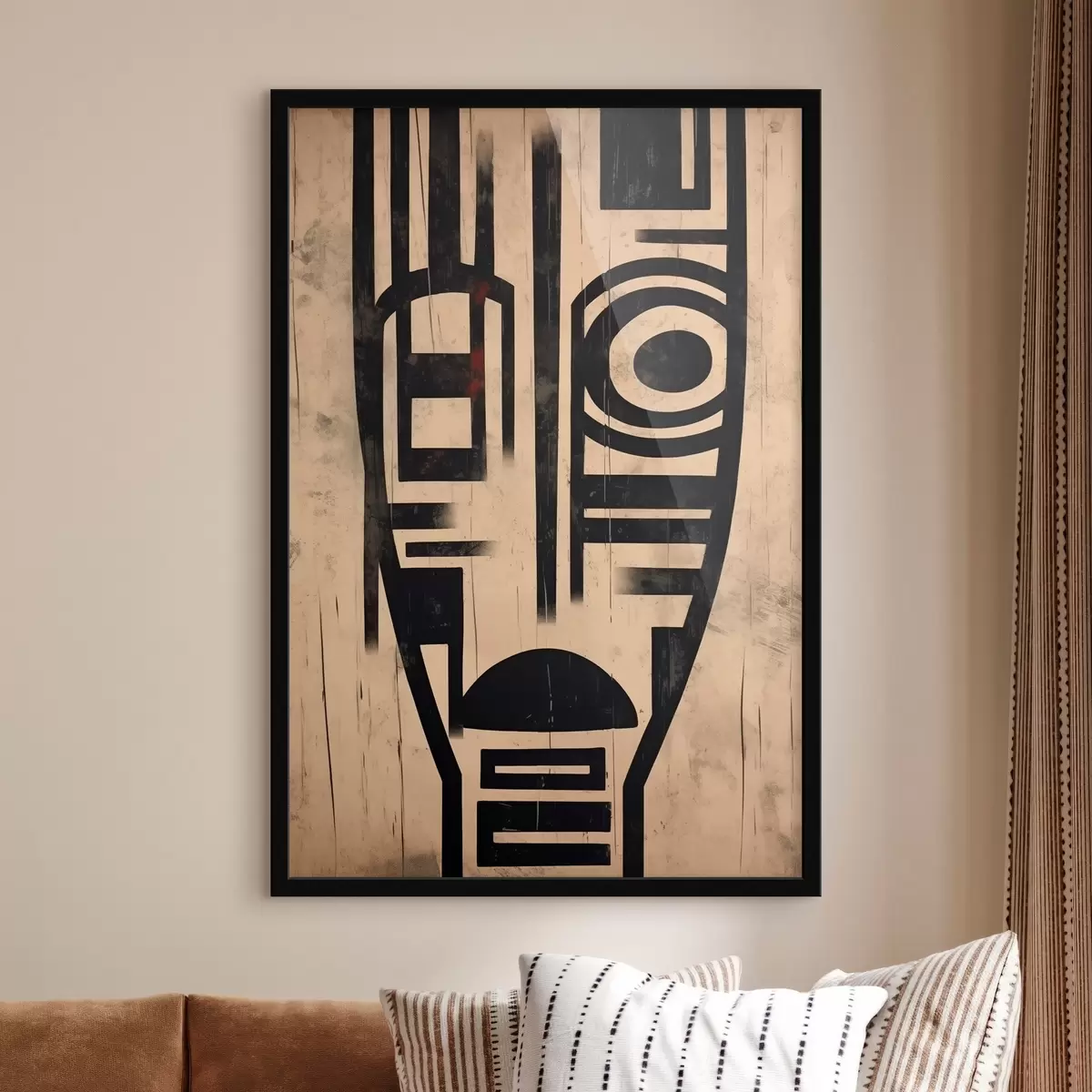 Affiche Visage abstrait géométrique f45971