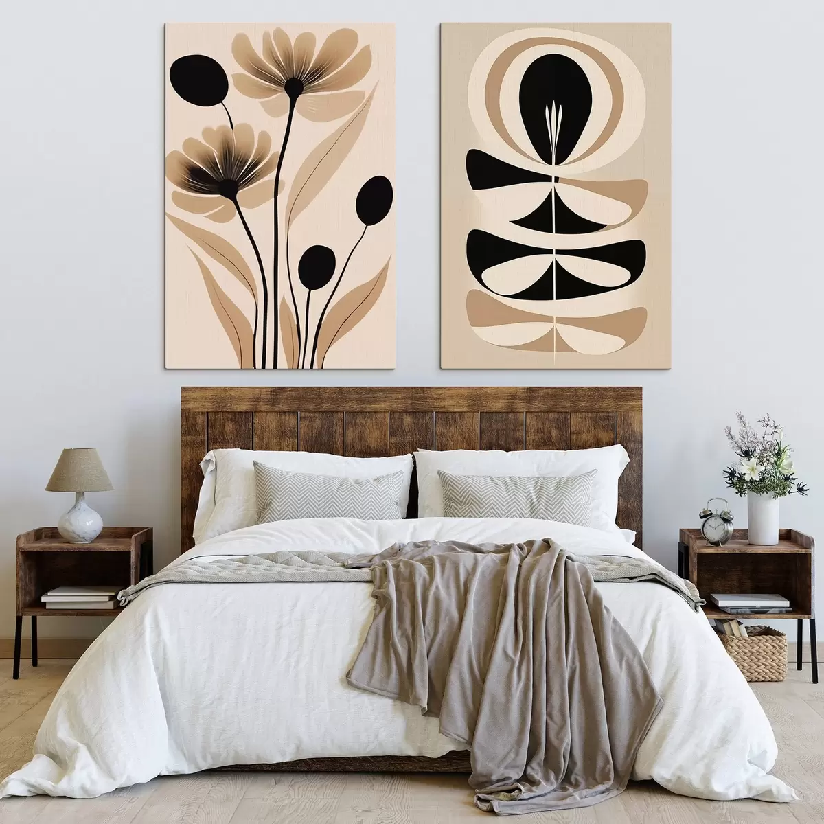  Schilderijen Abstracte bloemen m00773