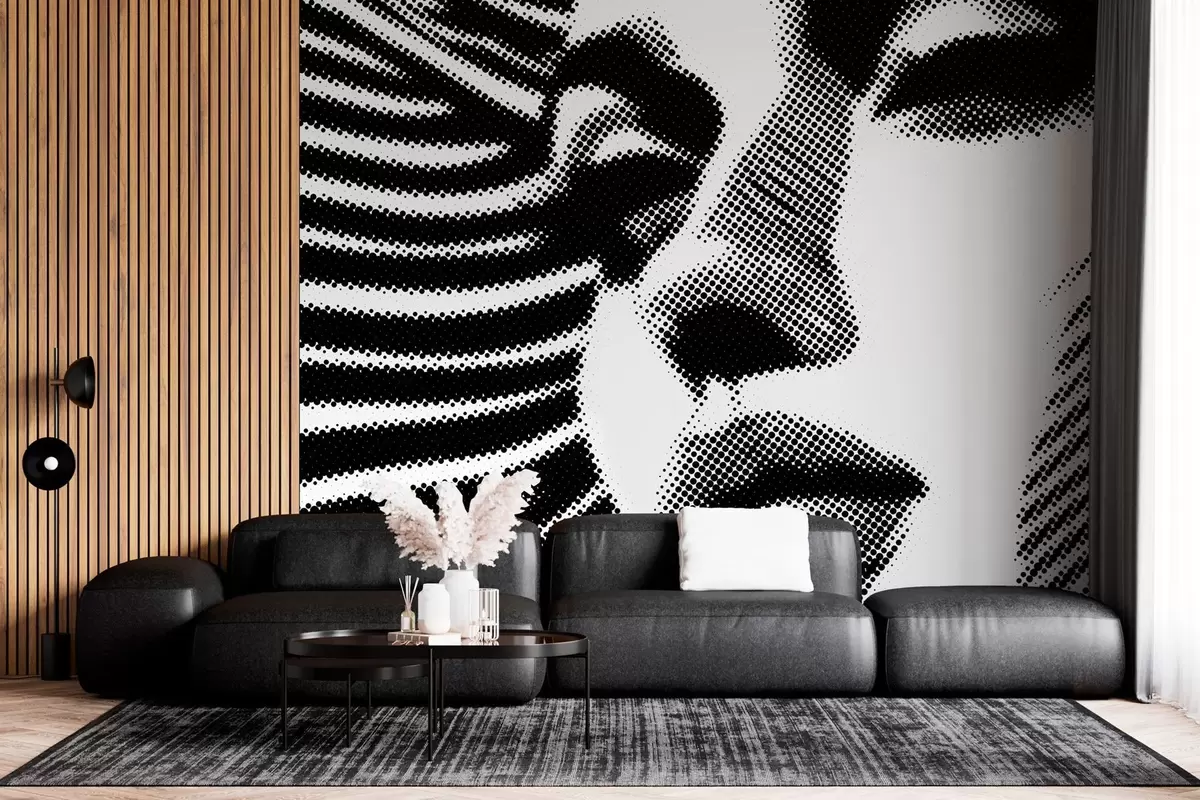 Fotobehang Popartstijl gezicht van een vrouw w04504