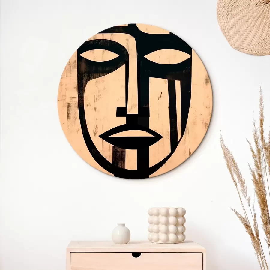  Schilderijen Geometrisch abstract gezicht r45970