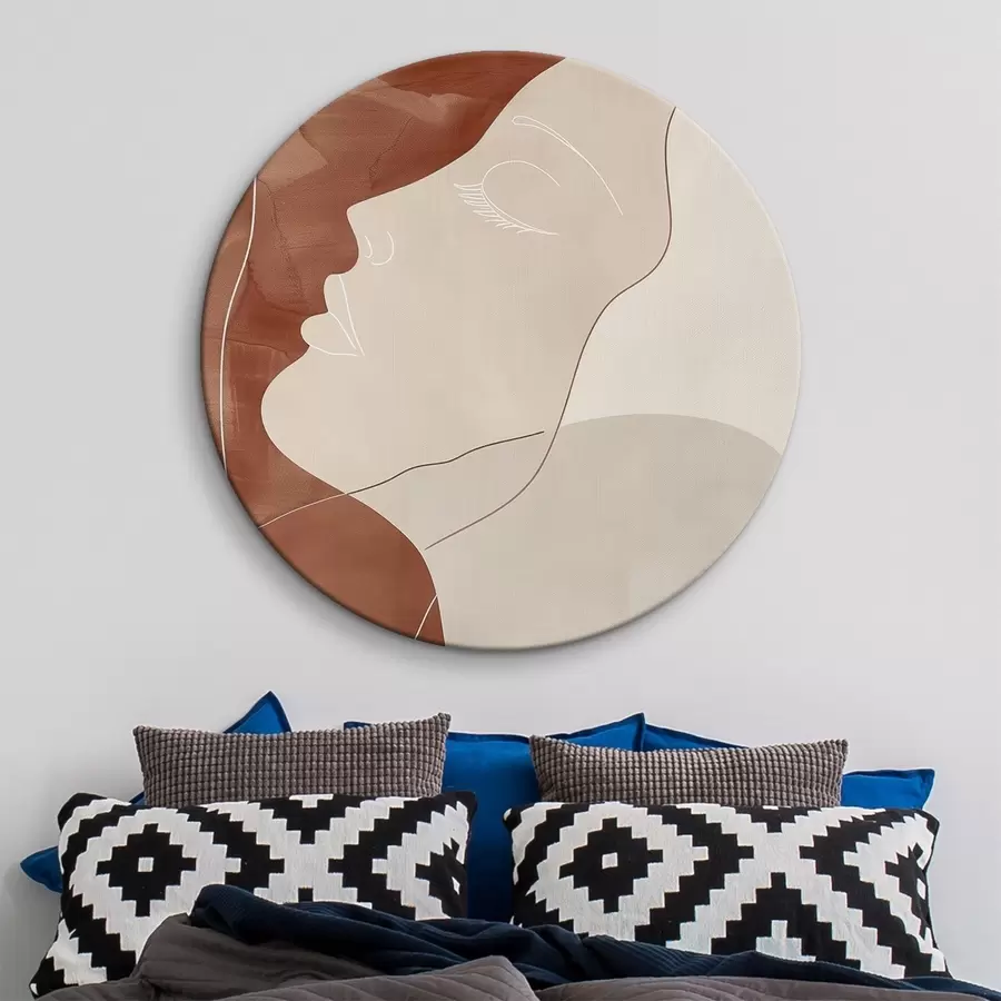  Schilderijen Abstractie, silhouet van een meisje r45656