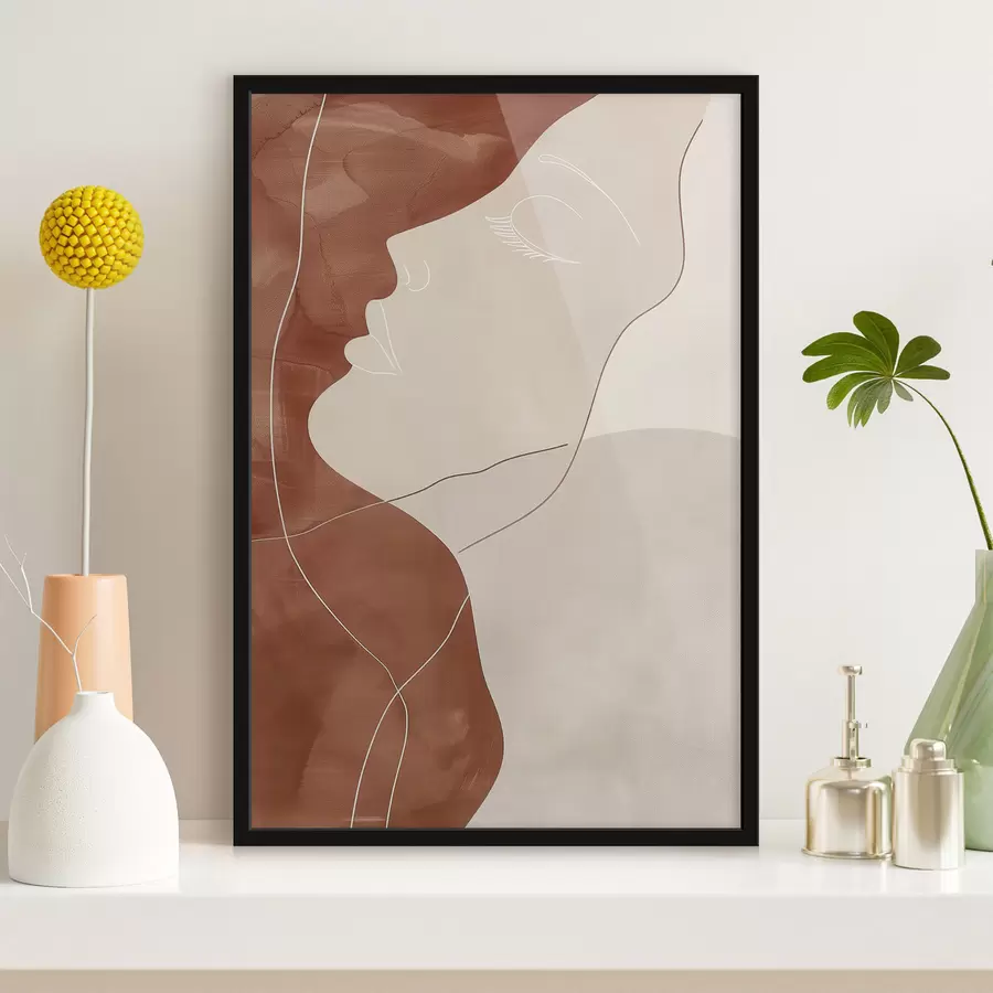 Papier peint photo Abstraction, silhouette d'une fille f45656