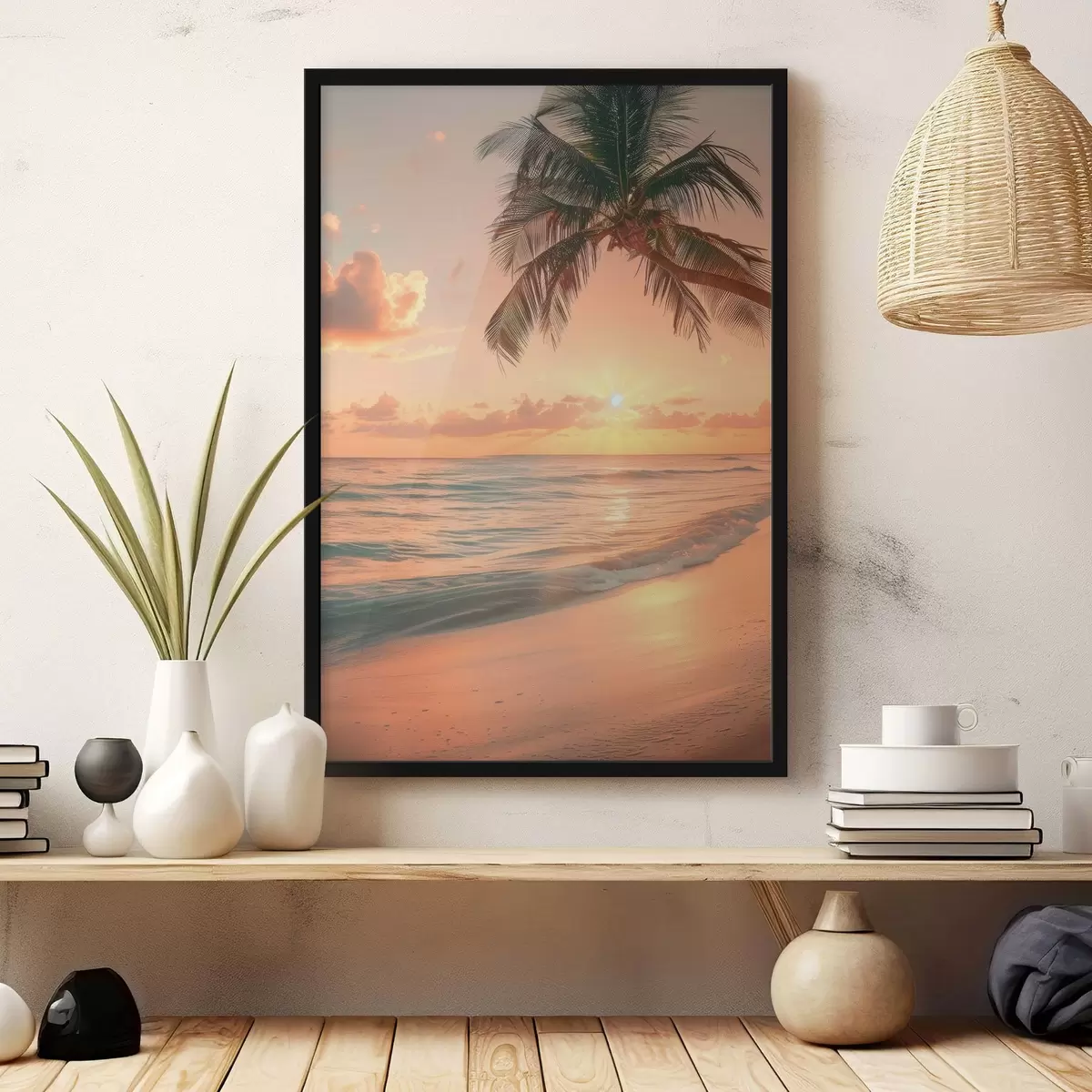 Affiche Coucher de soleil sur la mer f45661