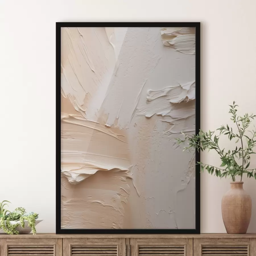 Papier peint photo Couches légères, texture sableuse et crémeuse f45872