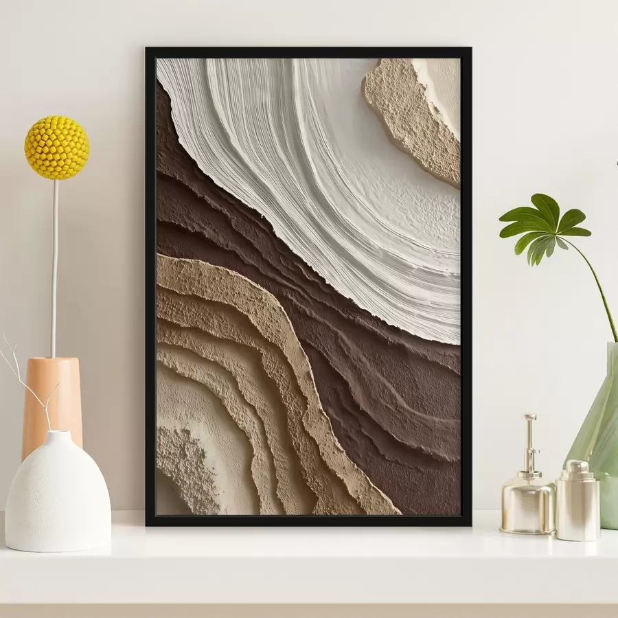 Fotobehang Crèmekleurige terrassen met natuurlijke textuur f45895