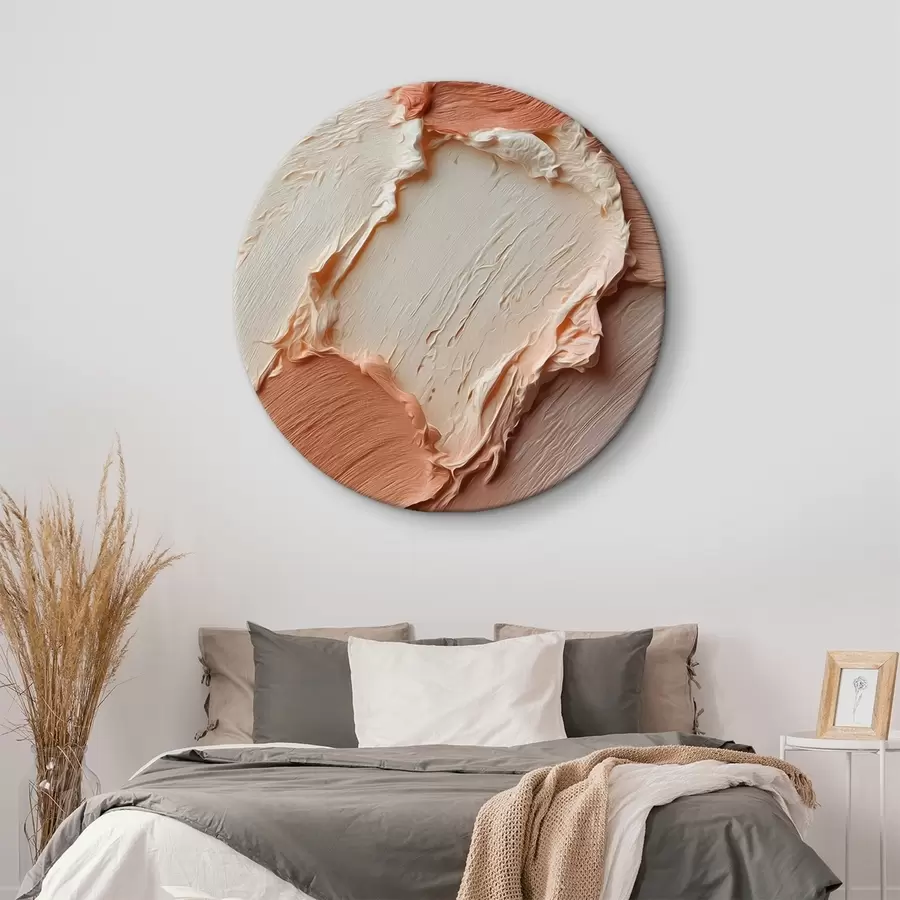  Schilderijen Crèmekleurige, perzikkleurige penseelstreken, rijke impasto r45869