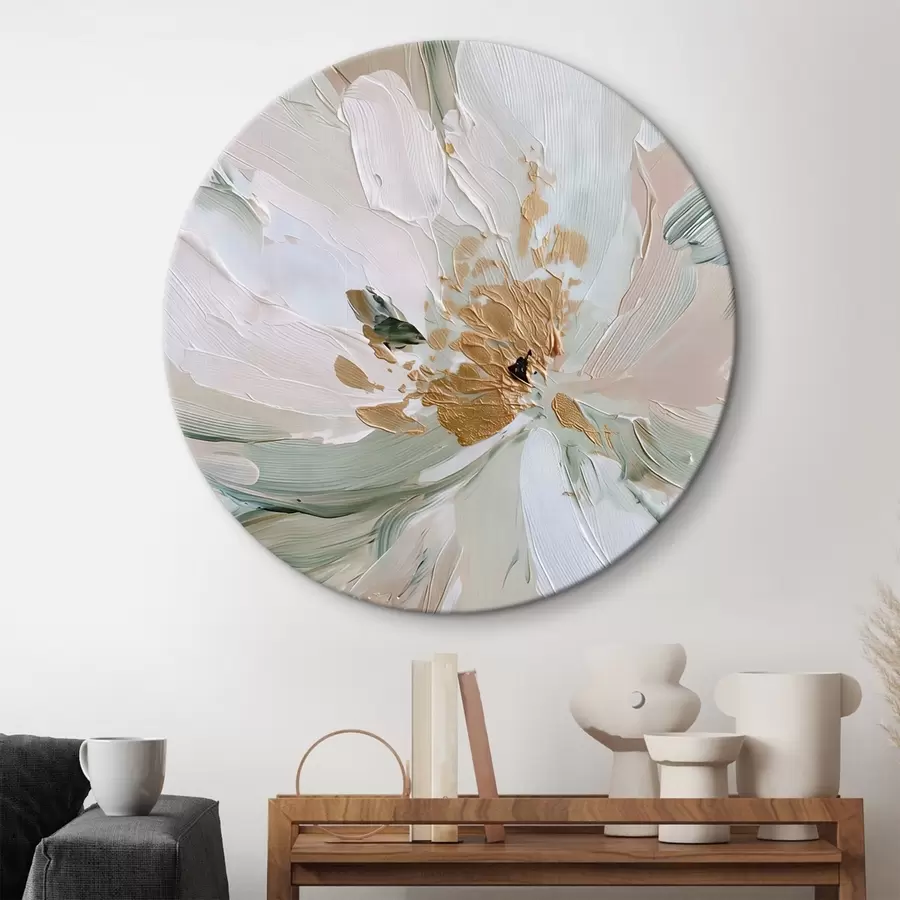  Schilderijen Pastelkleurige bloem met gele accenten r45900