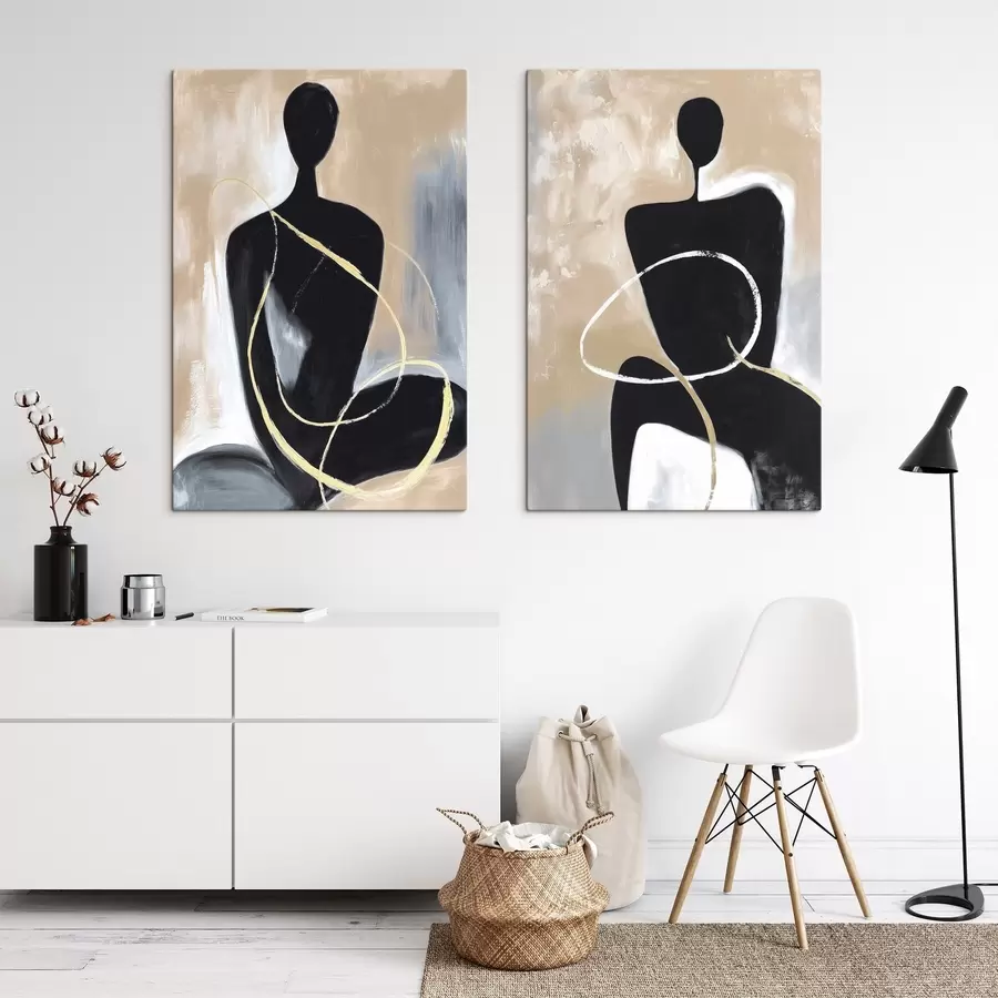  Schilderijen Abstracte silhouetten m00719