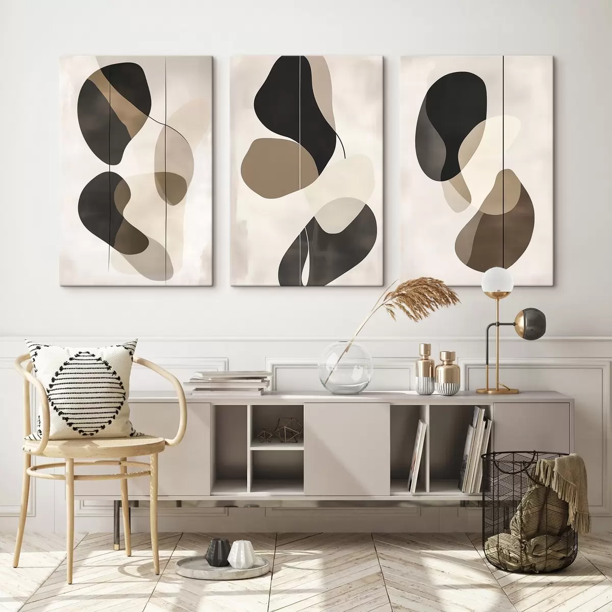  Schilderijen Zwevende abstracte vormen m00777