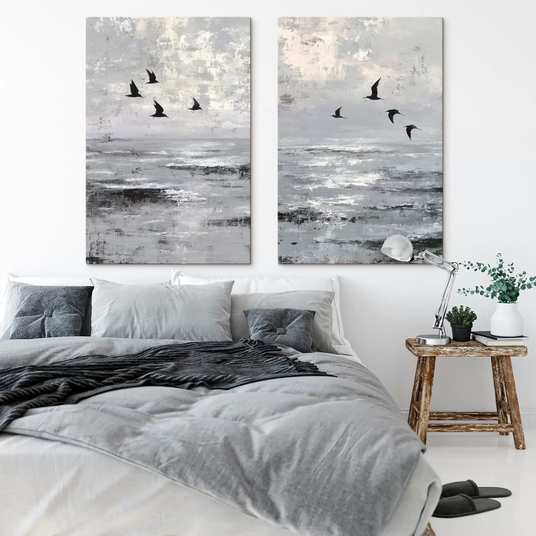  Peintures Paysage abstrait avec des oiseaux m00778