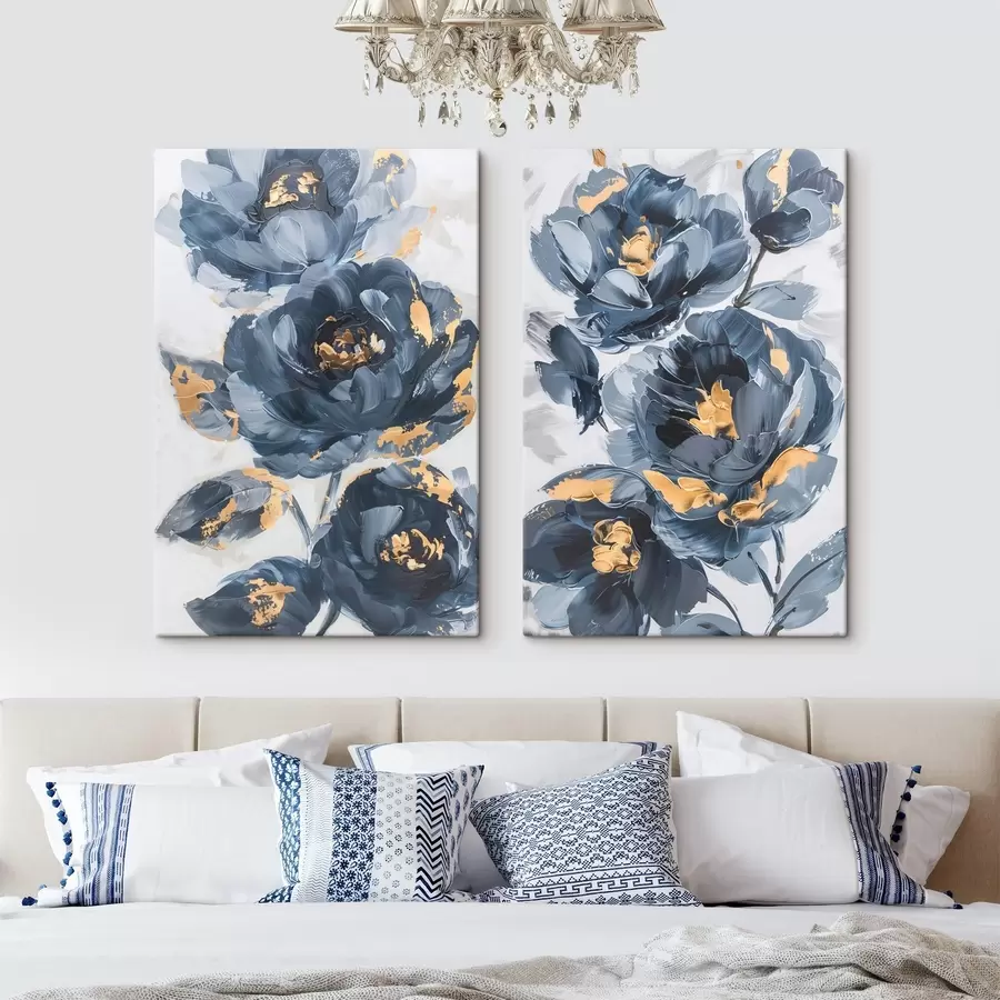  Peintures Grandes fleurs abstraites m00782