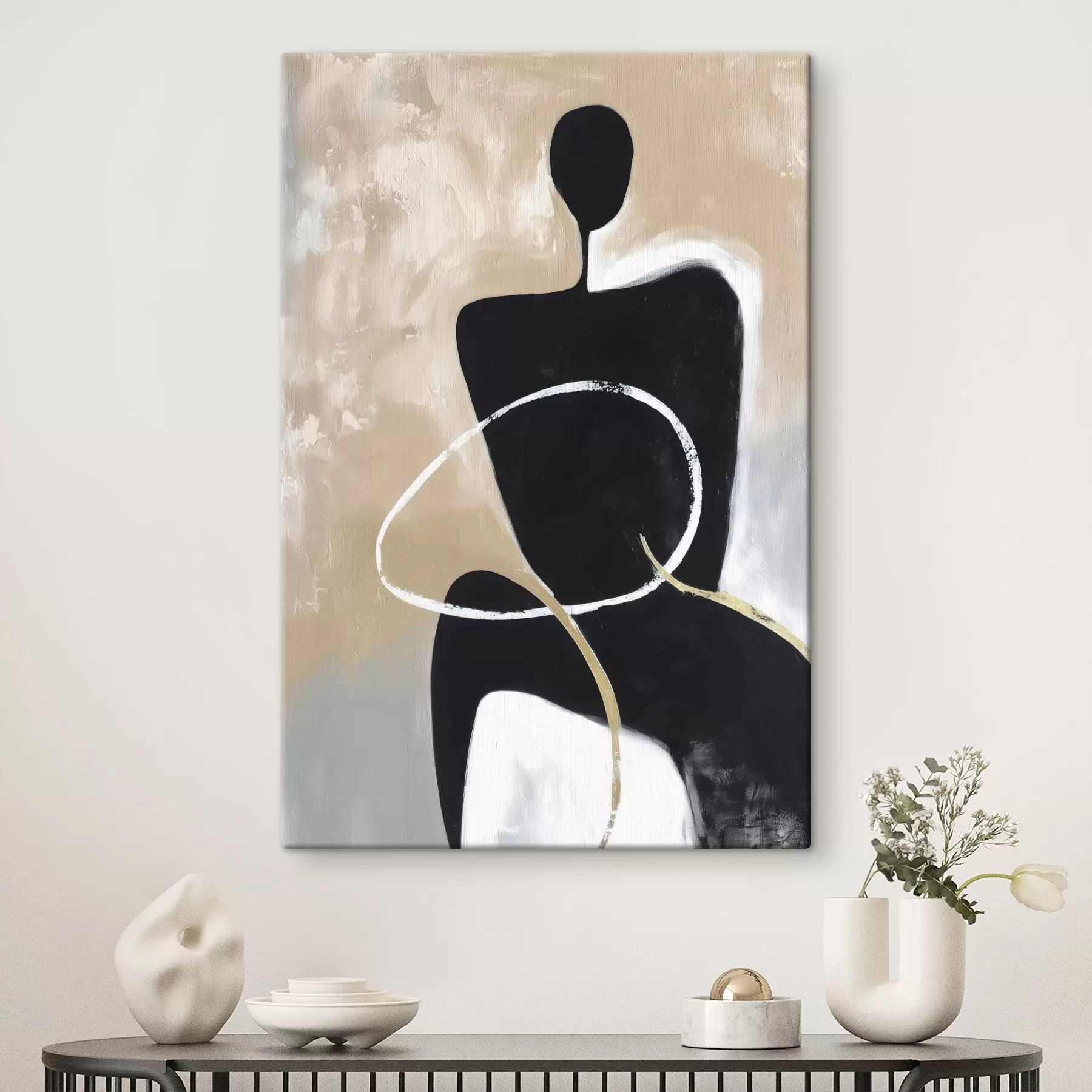  Schilderijen Abstract silhouet met minimalistische vormen s45984