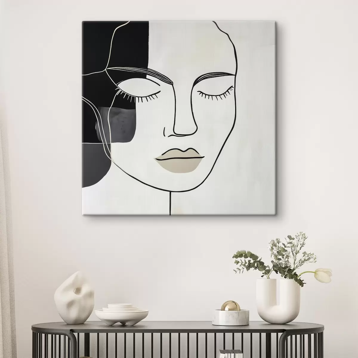  Peintures Portrait abstrait minimaliste s45987