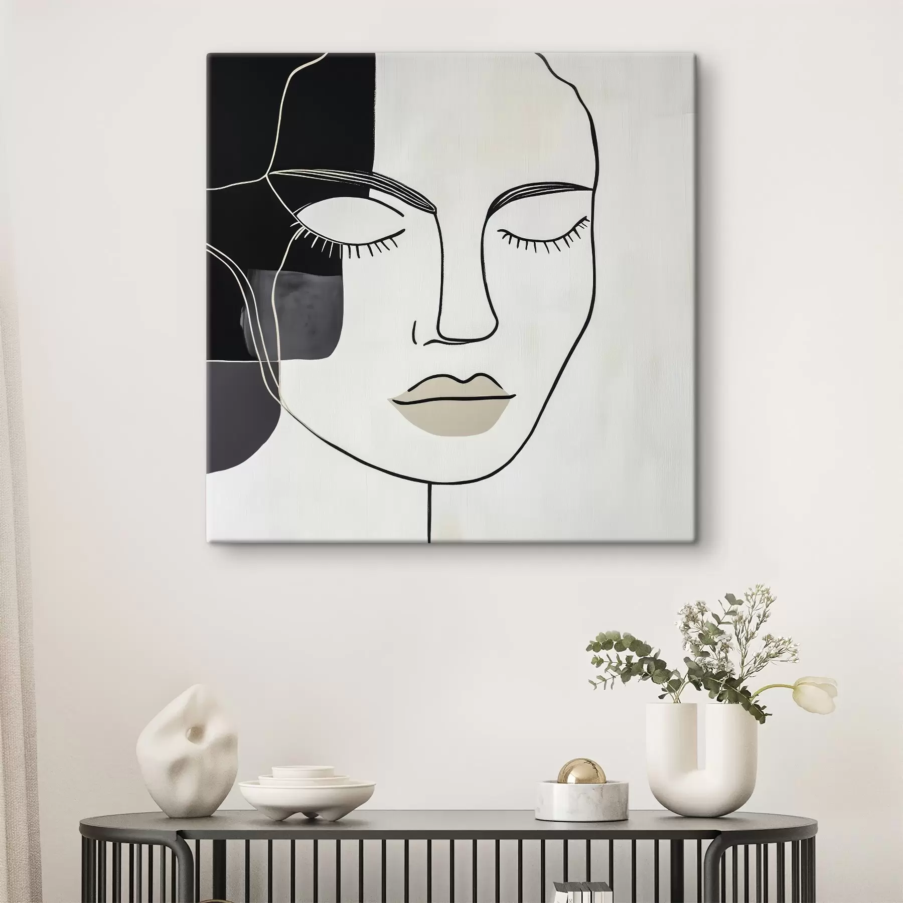  Schilderijen Minimalistisch abstract portret s45987