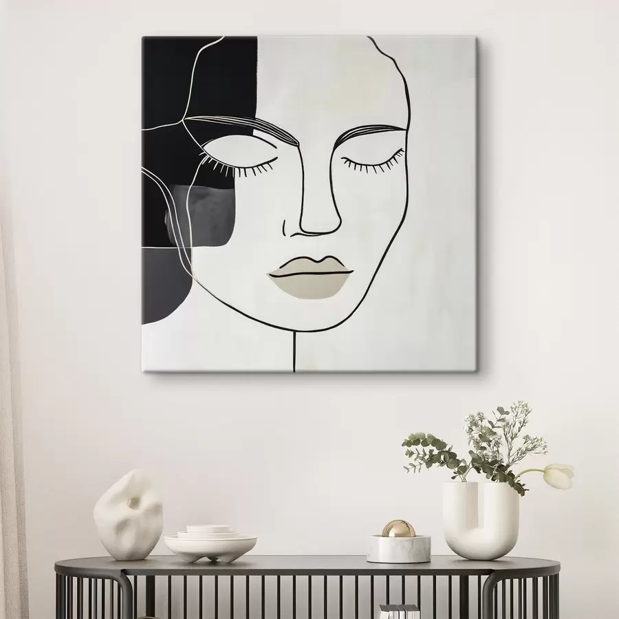  Peintures Portrait abstrait minimaliste s45987