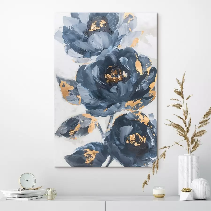  Schilderijen Grote abstracte bloemen s46011