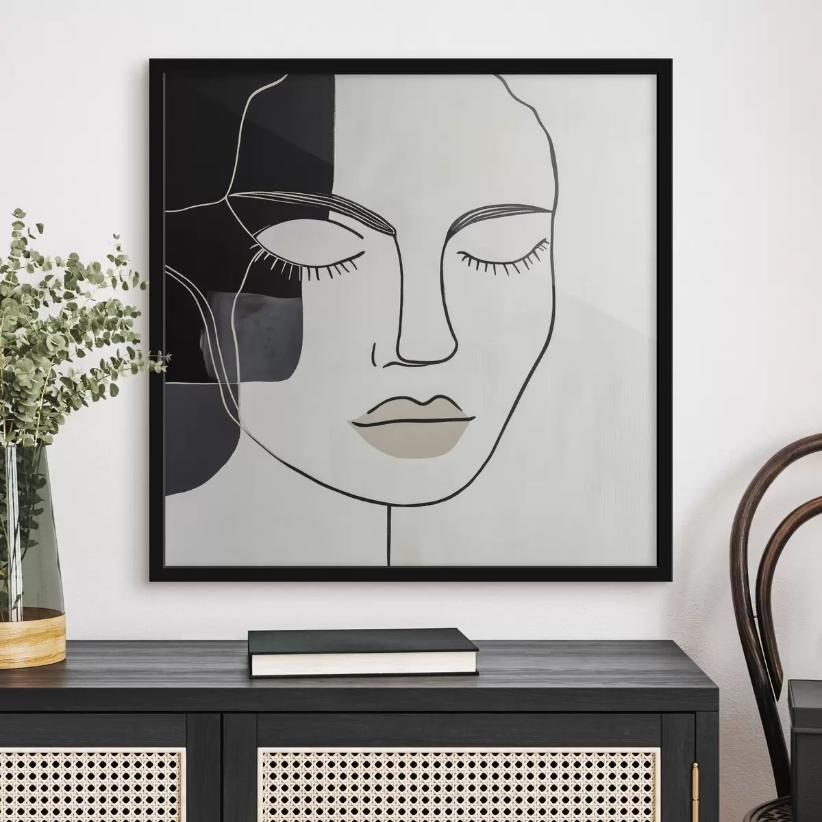 Affiche Portrait abstrait minimaliste f45987