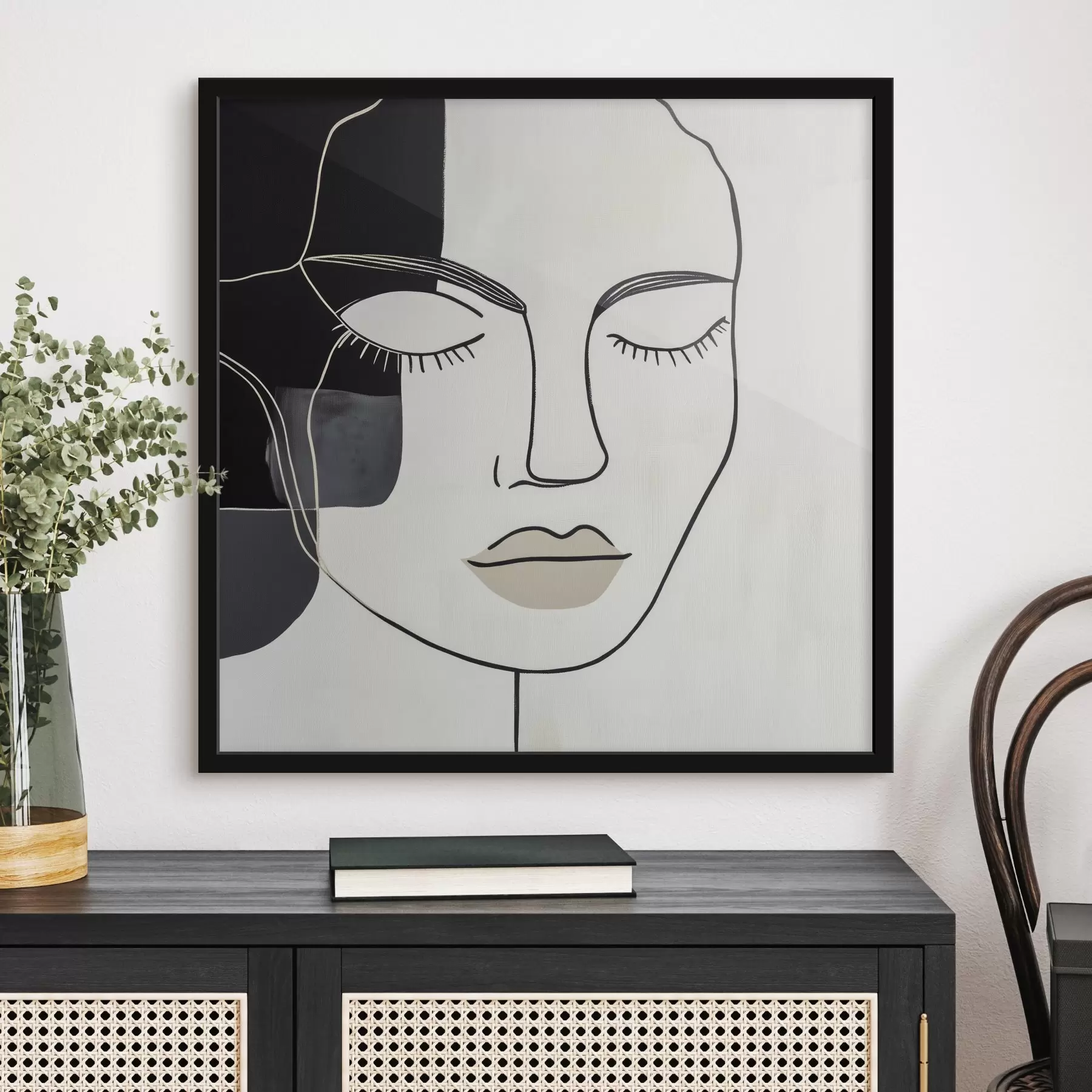 Papier peint photo Portrait abstrait minimaliste f45987