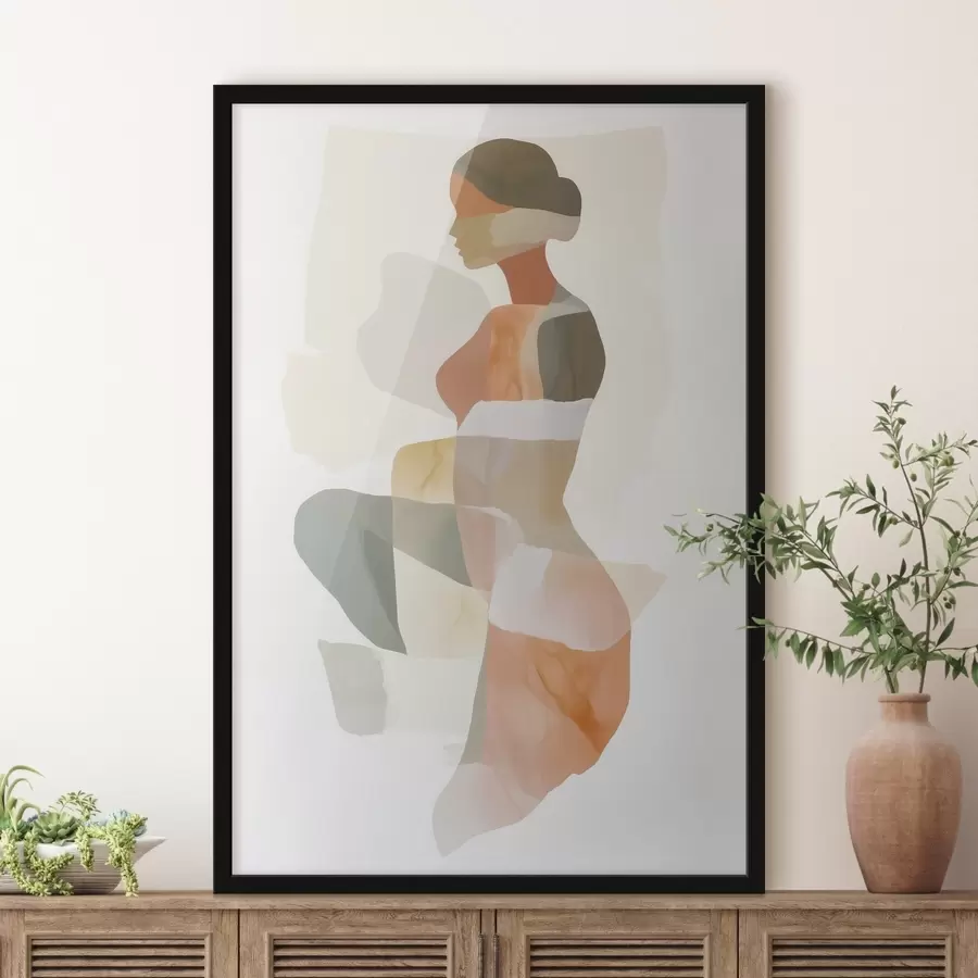 Papier peint photo Silhouette féminine abstraite f45992