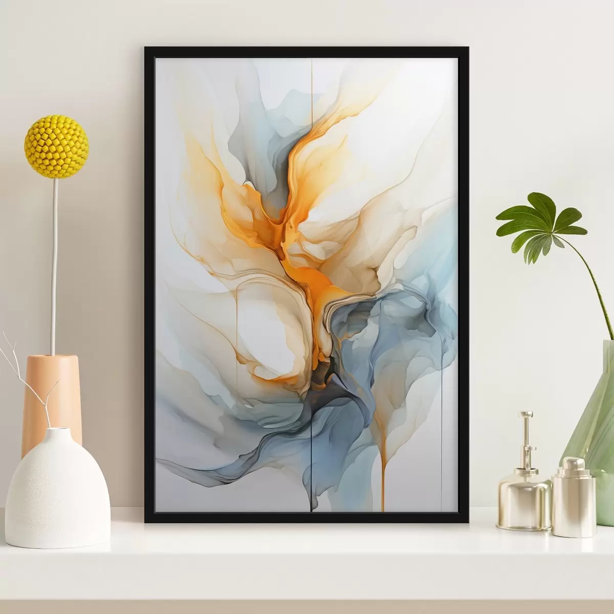 Poster Vloeistofabstractie f46001