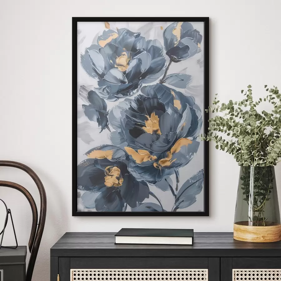 Fotobehang Grote abstracte bloemen f46010