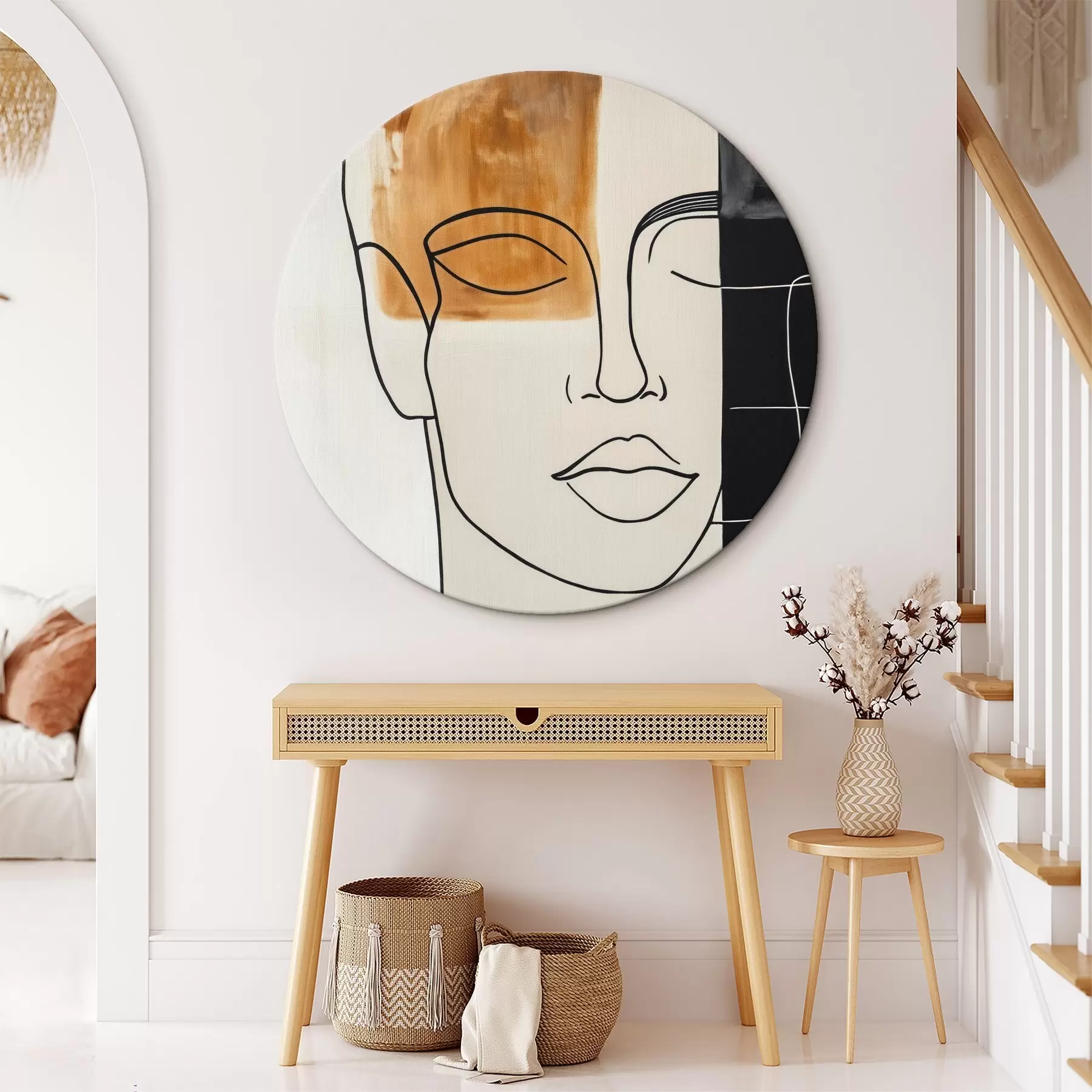  Peintures Portrait abstrait minimaliste r45986